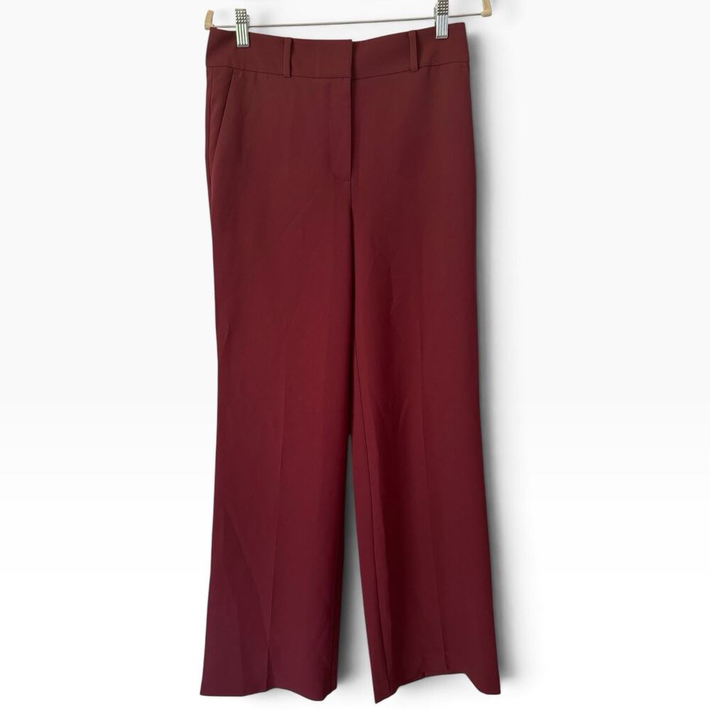 NWT Ann Taylor The Wide Leg Trousers Women’s Size 2 Burgundy